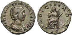 ROMAN COINS COLLECTION : Gordien Ier - Allectus HERENNIA ETRUSCILLA, femme de Trajan Dèce, AE sesterce, s.d., Rome. D/ HERENNIA ETRVSCILLA AVG B. diad., dr. à d. R/ PVDICITIA AVG/ SC Pudicitia voilée 
