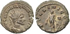 ROMAN COINS COLLECTION : Gordien Ier - Allectus QUINTILLUS (270), frère de Claude II, AE antoninien, Rome. D/ IMP C M AVR CL QVINTILLVS AVG B. r., dr., cuir. à d. R/ APOLLINI CONS Apollon deb. à g., t