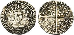 MEDIEVAL TIMES : Grande-Bretagne - Nederland GRANDE-BRETAGNE, Henri VI, 1er règne (1422-1461), AR groat, 1427-1430, Calais. Rosette-mascle issue. D/ B. cour. de f. dans un polylobe. R/ VIL-LA- CALI-