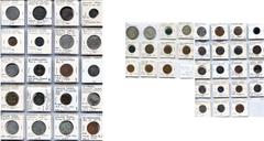 BRABANT lot de 50 p. des Pays-Bas espagnols et autrichiens, dont: Charles Quint, 1/2 réal d''argent, Anvers; PhilippeII, 1/5 écu Philippe, 1571, Bruges (2); 1/10 écu Philippe, 1571, Dordrecht; liard d