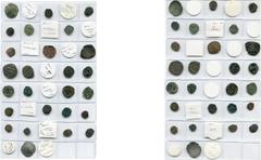 BYZANTIUM Alexis Ier Comnène (1081-1118), lot de 26 p.: Constantinople, aspron trachy, tetarteron (6, dont D.O. 32, rare); Thessalonique, follis (4), tetarteron (7); Philippopolis, trachy; atelier ind