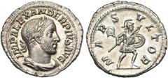 PERTINAX - LEON & LOTS SEVERE ALEXANDRE (222-235), AR denier, 232, Rome. D/ IMP ALEXANDER PIVS AVG B. l., dr. à d. R/ MARS- VLTOR Mars marchant à d., ten. une lance et un bouclier. BMC 197, 831; RIC 2