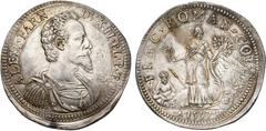 GRANDE-BRETAGNE - ITALIE ITALIE, PIACENZA, Alexandre Farnèse, duc de Parme (1586-1592), AV scudo, 1597AP. Frappe posthume. D/ B. dr. et cuir. à g. Avec légende fautive DVX II (au lieu de DVX III). R/ 