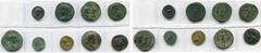 ROMAN PROVINCIAL COINS lot de 9 bronzes: Macédoine, Philippi, Auguste; Stobi, Caracalla; Thrace, Anchialos, Gordien III et Tranquillina; Mésie, Marcianopolis, Sévère Alexandre; Nicopolis, Gordien III;