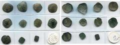 BYZANTIUM Empire de Nicée bill. lot de 11 p.: Théodore Ier (1208-1222), trachy (4); Jean III (1222-1254), trachy (3); Théodore II (1254-1258), trachy (2); attribution incertaine, tetarteron (2). Sear 