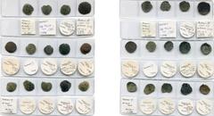 BYZANTIUM Andronic III (1330-1332), lot de 14 p. (1 stamenon, 2 assaria et 11 trachy): avec Andronic II (1325-1328), trachy, Constantinople, Thessalonique (2); seul, Constantinople (3) et Thessaloniqu