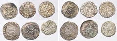 MIDDLE AGES lot de 6 p.: France, évêché de Metz, Adalbéron II, denier, 984-1002; Italie, Aquilée, Antonio Panciera (1402-1411), denier; Louis II de Teck (1412-1420), denier; Milan, Bernabo Visconti (1