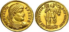 PERTINAX – CONSTANTIN III & LOTS VALENS (364-378), AV solidus, 364-367, Arles. D/ DN VALEN-S PF AVG B. diad., dr., cuir. à d. R/ RESTITVTOR- REI PVBLICAE/ KONST L''empereur deb. de f., t. à d., ten. 