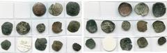 BYZANTIUM Empire de Nicée lot de 12 p.: Théodore Ier (1208-1222), trachy (2); Jean III (1222-1254), trachy (5), tetarteron; Théodore II (1254-1258), trachy (2); attribution incertaine, tetarteron. Sea