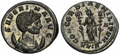 SEVERINA, femme d'Aurélien, bill. antoninien, 275, Rome. Droit : SEVERINA AVG B. diad., drapé à droite, posé sur un croissant. Revers : CONCORDIAE MILITVM/ -A/ XXIR Concordia debout à gauche, tenant d