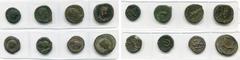 ROMAN EMPIRE lot de 8 bronzes: Gordien III, 4e émission, R/ L''empereur ten. une lance et un globe; Philippe Ier, sesterce (2), R/ Cerf, Aequitas; Otacilia Severa, sesterce, R/ Concordia; Trebonien Ga