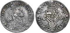 LOW COUNTRIES : BRABANT BRABANT, Duché, Charles Quint (1506-1555), AR florin Karolus d''argent, s.d. (1544-1548), Anvers. Premier type. D/ B. couronné et cuirassé de l''empereur à d. R/ Ecu d''Autrich