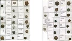 Empire romain - Roman Empire lot de 34 p., toutes identifiées, dont: Trajan, denier, R/ Victoire, Felicitas; Hadrien, denier, R/ Minerve; Commode, denier, R/ Victoire; Gordien III, antoninien, R/ Prov