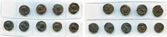 Monnaies provinciales romaines - Roman Provincial coins EGYPTE, ALEXANDRIE, lot de 9 tétradrachmes: Gordien III, an 7, R/ Aigle de f.; Philippe Ier, an 4, R/ B. de Sarapis; an 5, R/ Aigle; Trébonien G