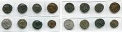 Monnaies provinciales romaines-Axoum - Roman Provincial coins-Axum lot de 8 p.: Cappadoce, Césarée, Gordien III, bronze, R/ Six épis dans un panier; Syrie, Emisa, Antonin le Pieux, bronze, R/ Aigle su