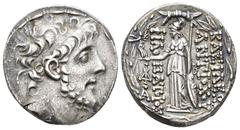 GRECIA ANTIGUA GRECIA ANTIGUA. REYES SELEÚCIDAS. Antioco IX Eusebio. Tetradracma. Antioquía (110-109 a. C.). A/ Cabeza diademada a der. R/ Atenea a izq. con Niké, escudo y lanza, delante monograma y A