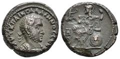 IMPERIO ROMANO. GALIENO. Tetradracma. Alejandría. A/ Busto laureado y acorazado a der. R/ Atenea sentada a izq. con Niké, cetro y escudo con cabeza de Gorgona, fecha LH. VE 11,11 g. 21,2 mm. BMC-Aleja