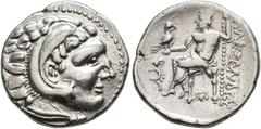 GRECIA ANTIGUA. MACEDONIA. Alejandro III. Dracma. Lampsacus (328-323 a.C.). AR 4,15g. 18,1 mm. PRC-1436. EBC/MBC.