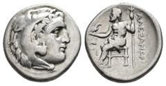 GRECIA ANTIGUA. MACEDONIA. Alejandro III. Colofón. Dracma. Delante monograma poco visible. AR 4,15 g. 17,4 mm. MBC-.