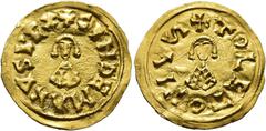 VISIGOTHIC KINGDOM VISIGOTHIC KINGDOM. GUNDEMAR. Tremissis. Toleto. AU 1.38 g. 18.2 mm. CNV-192. Slightly warped. VF. Rare. / REINO VISIGODO. GUNDEMARO. Tremissis. Toleto. AU 1,38 g. 18,2 mm. CNV-192.