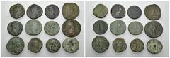 IMPERIO ROMANO IMPERIO ROMANO. Lote de 12 piezas: 6 sestercios, 5 ases y 1 dupondio. De RC a MBC.