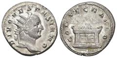 IMPERIO ROMANO IMPERIO ROMANO. TRAJANO DECIO. (Divo Vespasiano). Mediolanum. Antoniniano (250-251). A/ Cabeza de Vespasiano radiada a der.; DIVO VESPASIANO. R/ Altar; CONSECRATIO. VE 3,81 g. 21,9 mm. 
