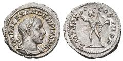 IMPERIO ROMANO IMPERIO ROMANO. ALEJANDRO SEVERO. Denario. Roma (233). A/ Busto laureado, drapeado y acorazado a der.; IMP ALEXANDER PIVS AVG. R/ Sol avanzando a izq.; P M TR P XII COS III P P. AR 2,78