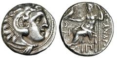 MACEDONIA. Alejandro III. Colofón. Dracma (310-301 a.C.). AR 4,12 g. PRC-1810. MBC.