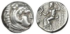 MACEDONIA. Alejandro III. Lampsacus. Dracma (323-317 a.C.). AR 4,1 g. PRC-1362. MBC.