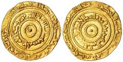 MUNDO ISLÁMICO. Fatimíes. Dinar. Nizar al-Aziz. 371H. Misr. AU 4'5 g. EBC-.
