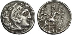 Grecia Antigua MACEDONIA. Lisímaco. Dracma (305-281 a.C.). A nombre de Alejandro III. Colophon. AR 3,36 g. PRC-1836. MBC-/MBC.