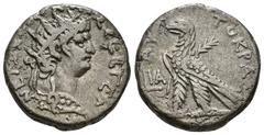 IMPERIO ROMANO IMPERIO ROMANO. NERÓN. Tetradracma. Alejandría (64-65 d.C.). A/ Busto radiado y con égida a der.; NERW KLAU KAIS SEB GER. R/ Águila a der., por detrás palma., delante año LIA; AYTOKRA. 