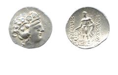 TETRADRACMA GRIEGA. A/ Cabeza de Dionisos. R/ Hércules con clava a izq. Alrededor ly. griega. 16,67 g.