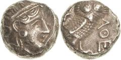 Attika Athen Tetradrachme 4. Jh. v.Chr. Kopf der Athena nach rechts / Eule nach rechts SNG Cop. - (vgl. 63) 16.86 g. Knapper Schrötling, sehr schön