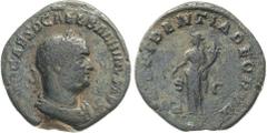 Römische Münzen Kaiserzeit Balbinus 238 Sesterz 238, Rom Brustbild mit Lorbeerkranz nach rechts, IMP CAES D CAEL BALBINVS AVG / Providentia steht nach links, PROVIDENTIA DEORVM, SC RIC 19 C. 24 Kampma