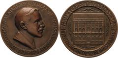 Ausländische Münzen und Medaillen Rumänien Ferdinand I. 1916-1927 Bronzemedaille o.J. (1926) (R. Placht) Auf die Einweihung des neuen Bankgebäudes, erbaut von den Architekten G.M. Cantacuzino und Augu