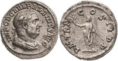 Römische Münzen Kaiserzeit Balbinus 238 Denar 238, Rom Brustbild mit Lorbeerkranz nach rechts, IMP C D C BALBINVS AVG / Kaiser steht mit Zweig nach links, PM TRP COS II PP RIC 5 C. 20 Kampmann 70.8 2.