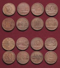 Ausland - Lots Schweiz Lot-8 Stück Interessantes Lot von Bronzemedaillen des Genfer Medailleurs J. Dassier. Darunter verschiedene historische Anlässe: Ludiwg IX. von Frankreich, Hannibal ante portas, 