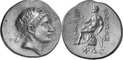 THE GREEK WORLD SYRIA Antiochos Hierax, Usurper in Asia Minor, 241-228 Estimate: CHF 2'750.00 Tetradrachm (Silver, 16.98g 12), Parion. Diademed head of Antiochos Hierax to right. Rev. Apollo seated le