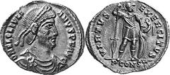 The Early Roman Empire Julian II Estimate: CHF 3'500.00 Light Miliarense (Silver, 4.00 g 6), Arles, 361-363. D N FL CL IVLIANVS P F AVG Diademed, draped and cuirassed bust of Julian II to right. Rev. 