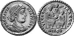 The Early Roman Empire Gratian Estimate: CHF 1'500.00 Solidus (Gold, 4.47 g 6), Sirmium, 379-380. D N GRATIANVS P F AVG Diademed, draped and cuirassed bust of Gratian to right, with light beard. Rev. 