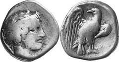 THE COINAGE OF OLYMPIA 421-365, from the Peace of Nikias, and the 90 Estimate: CHF 225.00 Hemidrachm (Silver, 2.76 g 5), 368, Hera mint, the 103rd Olympiad. Head of Hera to right, similar to the last,