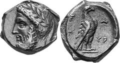 THE COINAGE OF OLYMPIA The Bronze Coinage of Olympia Estimate: CHF 900.00 Unit (AE 19.5 mm, 9.24 g 9), late 4th-early 3rd century. Laureate head of Zeus to left. Rev. F / Eagle standing right with clo