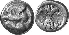 THE COINAGE OF OLYMPIA Multiple Lots of Coins from Olympia Estimate: CHF 1'950.00 Fourteen silver Hemidrachms of the 5th – 3rd centuries. 1, (2.40 g 5). Eagle left with snake / Thunderbolt; 2, (2.61 g