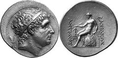 Kingdom of Syria Antiochos I Soter, King of Syria, 280-262 Estimate: CHF 12'000.00 Tetradrachm (Silver, 17.04 g 12), Smyrna, c. 272-261. Diademed head of Antiochos I to right. Rev. Apollo seated left 