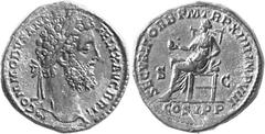 Roman Coins Commodus Estimate: CHF 1'500.00 -. Sestertius (Orichalcum, 29.05 g 6), 188-189. M COMMODVS ANT P FELIX AVG BRIT Laureate head of Commodus to right. Rev. SECVRIT ORB P M TR P XIIII IMP VIII