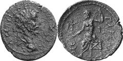 Megara Megarian issues of the Roman Period Estimate: CHF 500.00 Lot of four 2 Assaria pieces of Septimius Severus, all from the same obverse die as the last. 49. 1 (AE, 6.07 g, 26 mm, 9). Rev. Zeus se