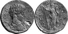 Aegium (Aigion) The coinage of Aegium under the Romans Estimate: CHF 125.00 2 Assaria (AE, 6.86 g, 24 mm, 2), 198-c. 202/205. L CeQ GeTAC K Bare-headed, draped and cuirassed bust of youthful Geta to r