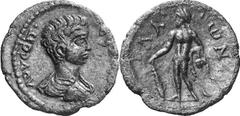 Las Geta Caesar, 198-209 Estimate: CHF 550.00 Assarion (AE, 5.11 g, 22 mm, 11), c. 202-205. Bare-headed, draped and cuirassed bust of Geta to right. Rev. Herakles standing left, from the same die as C