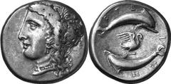 Argos The coinage of Argos c. 370-350 Estimate: CHF 18'500.00 Stater (Silver, 12.12 g 3), c. 370-350. Head of Hera to left, her hair flowing down the back of her neck, wearing stephane ornamented with